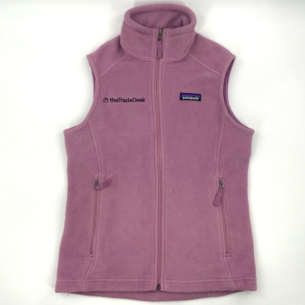 Patagonia Fleece Vest Women’s Company Logo Size XS EUC